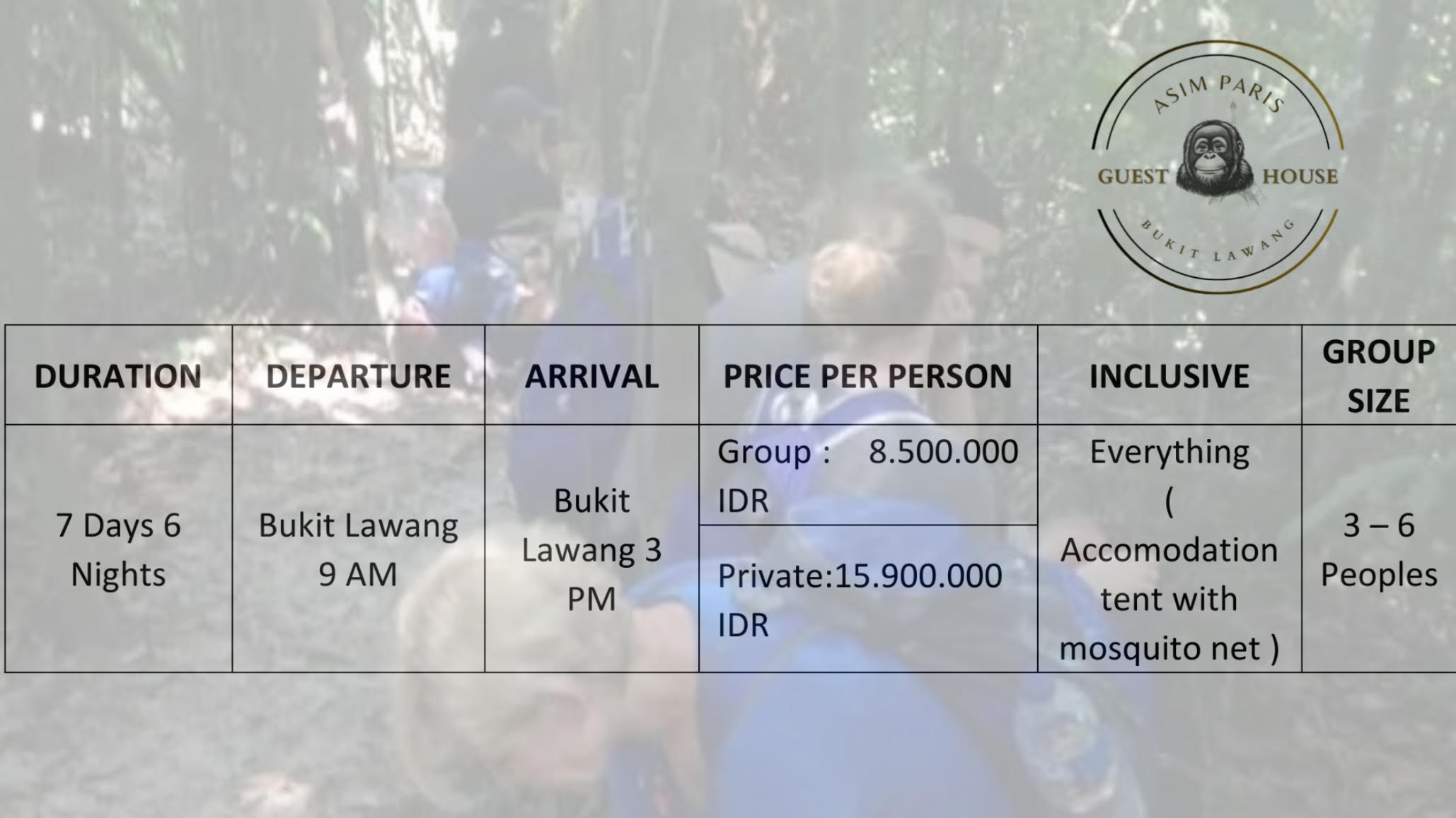 7 Jours et 6 Nuits de Trek